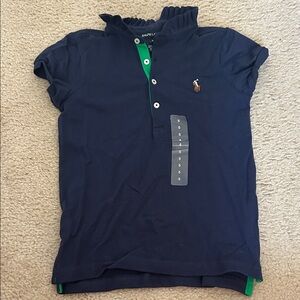 Ralph Lauren Kids Polo Shirt in Navy with Green Accents